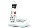 Weißes dect-schnurlostelefon mit anrufbeantworter Gigaset E290A