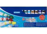 Stylex® 28651 Vernice Acrilica - 12 Tubi Da 12 Ml