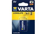 10X Varta 42334 Longlife 6LR61/6LP3146/9V Block (4122), 1 Pz. Blister - Batteria Alcalino-Manganese (Alcalina), 9 V