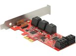Delock - Controller Di Archiviazione - 10 Trasmettitori/Canale - Sata 6Gb/S A Basso Profilo - 6Gbps - Pcie 2.0 X2 (89384)