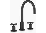 Dornbracht Tara MéLangeur De Lavabo à Trois Trous Avec Garniture D'éCoulement, Bec Pivotant à 360°, Saillie 165Mm, 20713892-33, 20713892-33