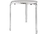 Bolero Tavolo Bistrot Rotondo In Acciaio Inox 3 Gambe 60Cm