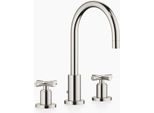 Dornbracht Tara MéLangeur De Lavabo à Trois Trous Avec Garniture D'éCoulement, Bec Pivotant à 360°, Saillie 165Mm, 20713892-08, 20713892-08