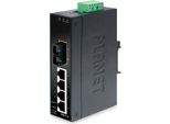 Planet ISW-511S15 Planet IP30 Slim Type 4-Port Industrial Ethernet Switch + 1-Port, 100Base-Fx(Sc) (-10 - 60 C)
