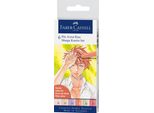 Faber Castell FC-167168 Tekenstift Faber-Castell Pitt Artist Pen Manga 6-Delig Etui Kaoiro