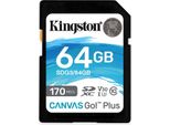 Kingston SDG3/64GB Scheda Sd 64GB Kingston Sdxc Canvas Go Plus C10 Al Dettaglio