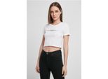 Mister Tee Camicia Femminile Donna Tribale Cropped Tee Bianco-Xs