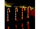 Lex Led Bastoncini Di Zucchero 32 Led 50Cm Set Di 4 Bianco Caldo