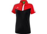 Erima Training Squad Polo-Shirt Trainingsshirt Damen Rot Schwarz Weiß Gr 34