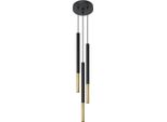 Lampada A Sospensione Mozaica 3P Nero/Oro 3Xg9 8W Acciaio 90X20X20Cm Sollux Lighting