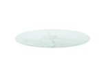 Vidaxl Piano Del Tavolo Bianco Ø90X1 Cm In Vetro Temperato Effetto Marmo