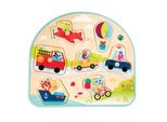 B. Puzzle In Legno Veicoli Pazzi 7 Pezzi - Puzzle In Legno Animali In Movimento, Colorato, 7 Pezzi, 26X23,5X2,3Cm, G