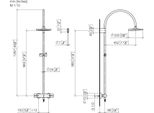 Dornbracht Showerpipe Avec Thermostat De Douche, Sans Douchettes à Main, Saillie De La Douchette à Main 420Mm, Flowreduce, 34459892-06, 34459892-06