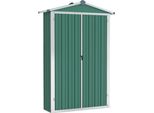Vidaxl Casetta Da Giardino Verde 116X45X175 Cm Acciaio Zincato