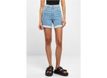 Urban Classics - Pantaloncini Da Donna In Denim Biologico Elasticizzato A 5 Tasche, Colore Blu Chiaro Sbiancato - 29
