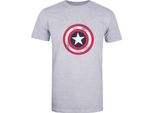 Captain America - T-Shirt Da Uomo TV298 (L) (Grigio)