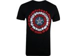 Capitan America - Maglietta Da Uomo TV1502 (Xl) (Nero)