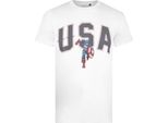 Captain America - Maglietta "Usa"" Da Uomo TV903 (Xl) (Bianco/Nero/Rosso)"