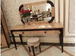 Tavolo Console Specchio Cassettiera Tavolino Da Toilette Set Di Sgabelli Da Camera Da Letto