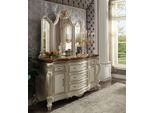 Buffet Credenza Cassettiera Con Specchio Vero Legno Artigianale Barocco Rococò Scaffale