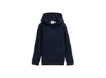 Tom Tailor Jungen Hoodie Sweatshirt Mit Logo-Print, Blau, Uni, Gr. 128/134