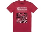 Dungeons & Dragons - Maglietta "Regole Di Base"" Da Uomo TV1816 (M) (Rosso Cardinale)"