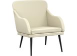 Vidaxl Poltrona Crema 63X76X80 Cm In Pelle Finta