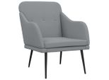 Vidaxl Poltrona Grigio Chiaro 63X76X80 Cm Tessuto