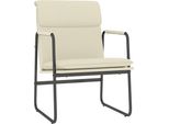 Vidaxl Sedia Lounge Crema 55X64X80 Cm In Pelle Finta
