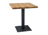 Tavolo Da Pranzo Kyrylo 3 - 80X80, Rovere / Nero