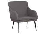 Vidaxl Poltrona Grigia 63X76X80 Cm In Pelle Finta