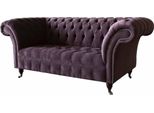 Divano Chesterfield Divano Design Viola Tappezzeria Tessile Due Posti Nuovo