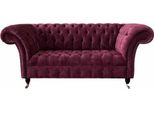Divano Tessile Divano Chesterfield Tappezzeria 2 Posti Design Rosa