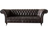 Divano Chesterfield A Tre Posti Divani A 3 Posti In Pelle Marrone Soggiorno