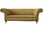 Chesterfield Tre Posti Divano 3 Posti Divani Seduta Design Divano Mobili Beige