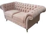 Divano 2 Posti Imbottitura Divano Chesterfield Soggiorno Design Tessile Nuovo