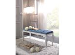 Panca Imbottita Chesterfield Seduta Imbottita Sgabello Tessuto Tessuto Stile Legno Design