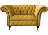 Poltrona Chesterfield Giallo Divano Tappezzeria Lusso Tessile Design Divani Nuovo