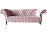 Divano Chesterfield 3 Posti In Tessuto Divano Rosa Soggiorno Imbottito Divani Nuovo