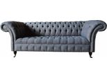 Divano A Tre Posti Imbottito Design Divano Chesterfield Grigio Divani Camera Arredamento