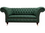 Divano Chesterfield 2 Posti Imbottito Verde Divani In Tessuto Divani In Tessuto