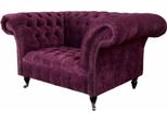 Poltrona Wing Chair Lusso 1 Posto Monoposto Imbottitura Design Tessuto Moderno