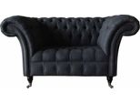 Divano Tappezzeria Divano Tessile Chesterfield Divani 1,5 Posti Singolo Grigio