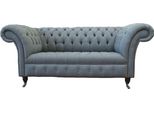 Chesterfield Sedute Per Ufficio Arredamento Divano Divano 2 Posti Tessile Grigio