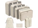 Inf Organizer Per Valigia - Cubi E Sacchetti Per Imballaggio 7 Pz Beige