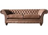 Divano Chesterfield Design Rivestimento In Pelle Divano Classico 3 Posti
