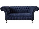 Divano Chesterfield Design Divano 2 Posti Tappezzato Blu Divani Divani Nuovo