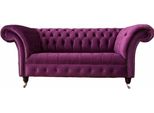 Chesterfield Inglese Per Ufficio Divano Divano 2 Posti Viola