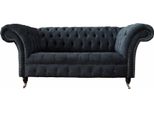 Divano 2 Posti Divano Design Chesterfield Sedile Lusso Rivestimento Tessile Nuovo