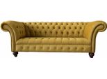 Divano Chesterfield Giallo Tappezzato 3 Posti Divani Seduta Divani Tre Posti